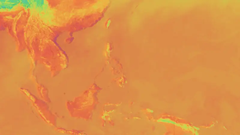 Temperature weather map