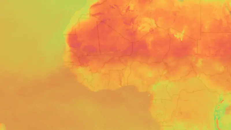 Temperature weather map