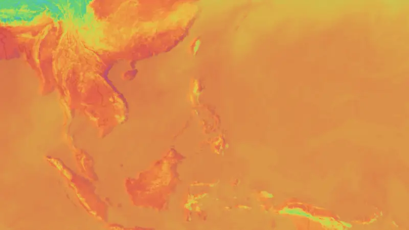Temperature weather map