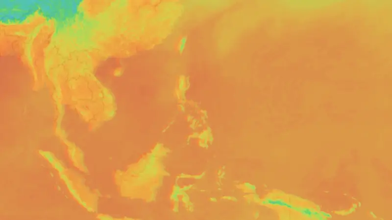 Temperature weather map