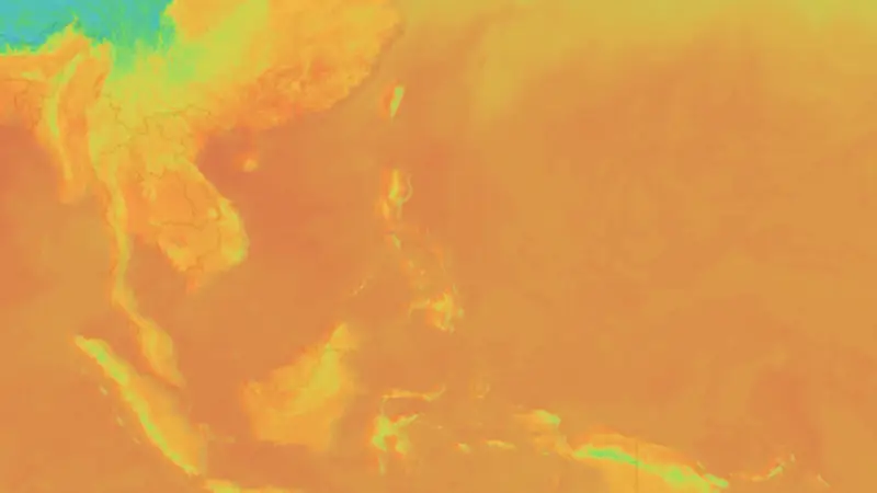Temperature weather map