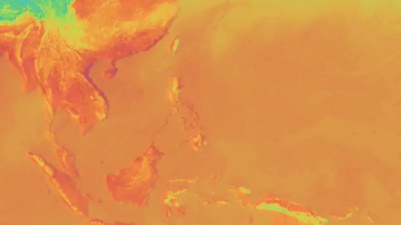 Temperature weather map