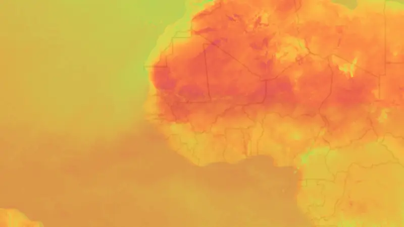 Temperature weather map