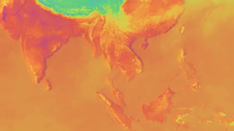 Temperature weather map