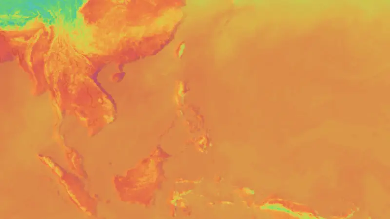 Temperature weather map