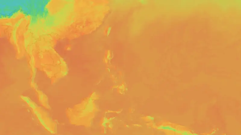 Temperature weather map