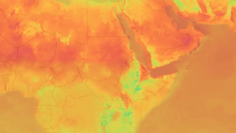 Temperature weather map