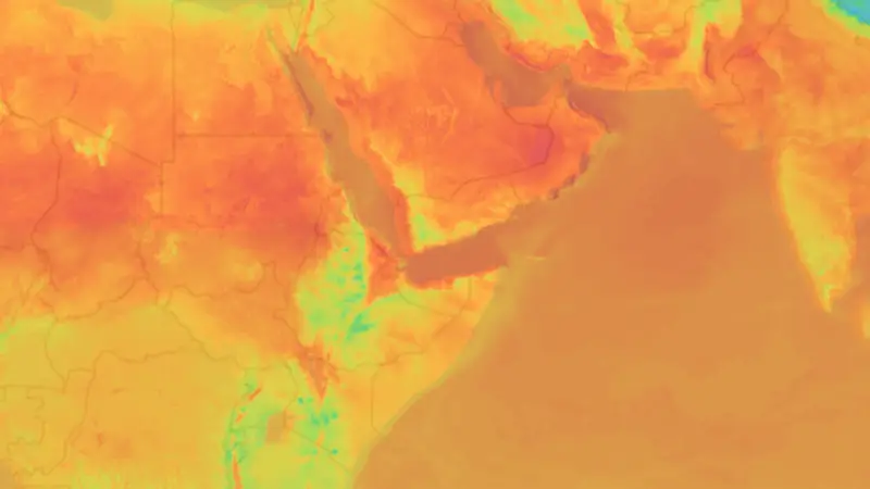 Temperature weather map