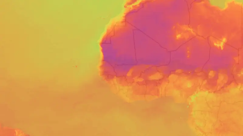 Temperature weather map