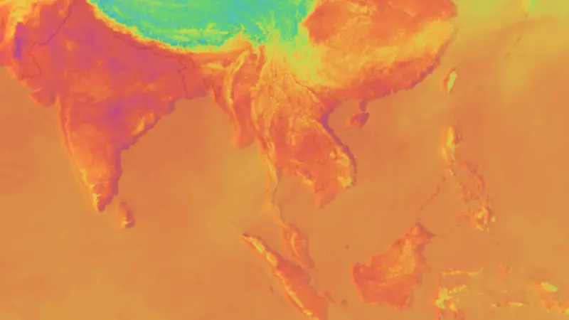 Temperature weather map