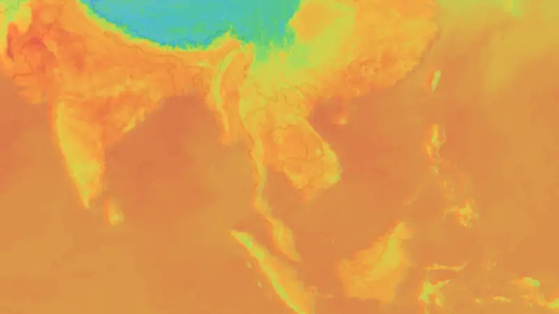 Temperature weather map