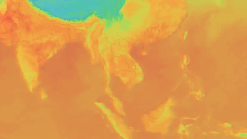 Temperature weather map