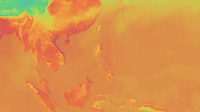 Temperature weather map
