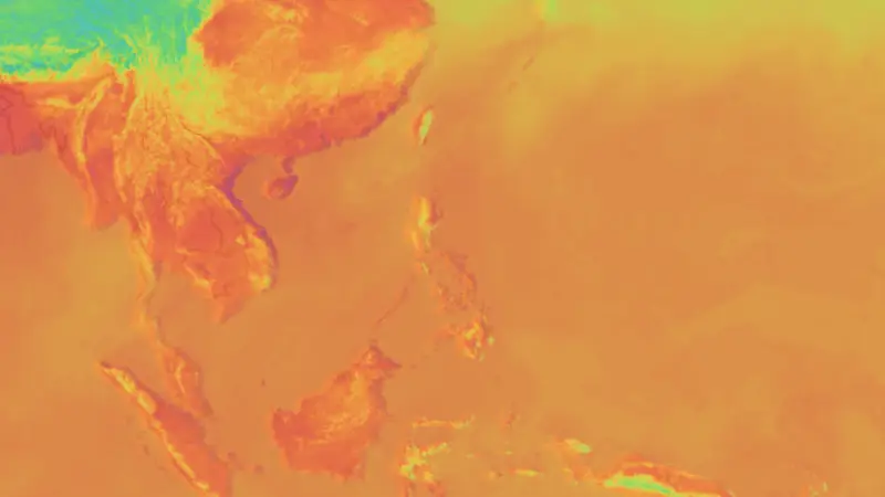 Temperature weather map