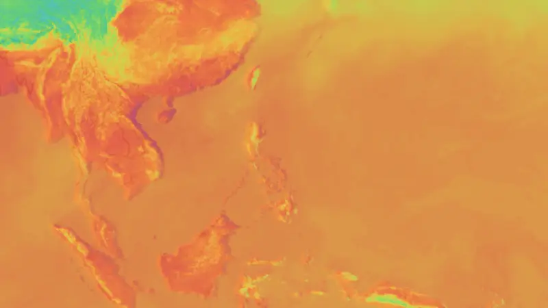 Temperature weather map