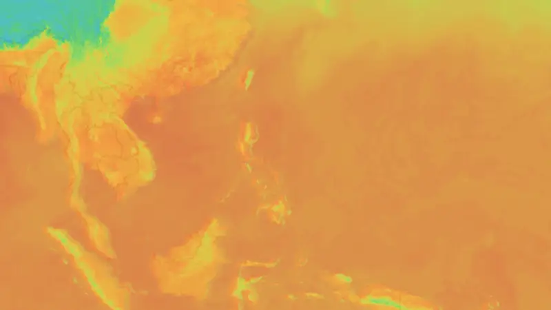 Temperature weather map