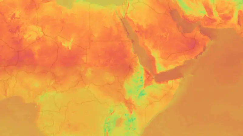 Temperature weather map
