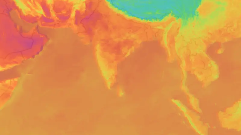 Temperature weather map