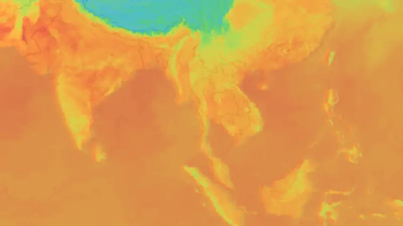 Temperature weather map