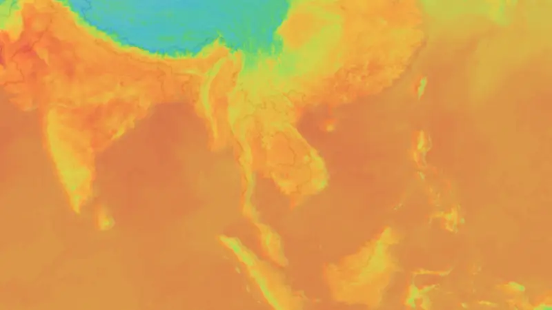 Temperature weather map