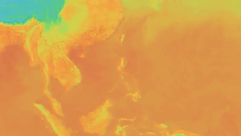 Temperature weather map
