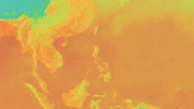 Temperature weather map
