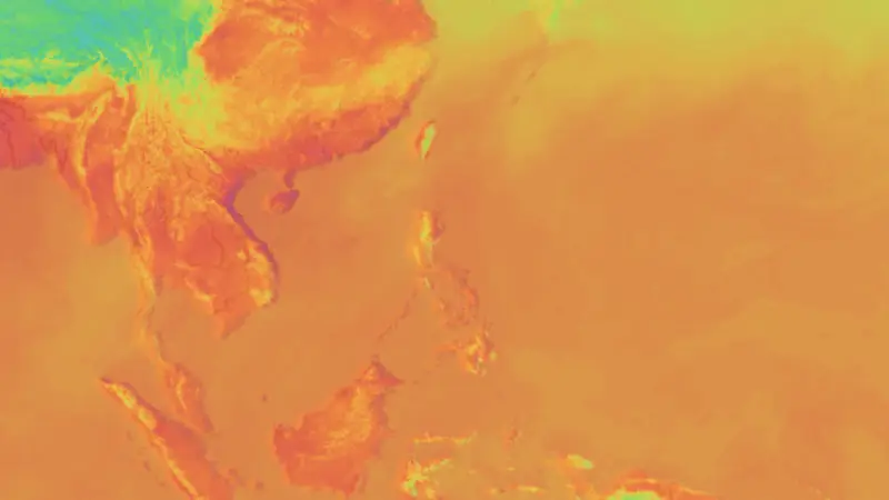 Temperature weather map