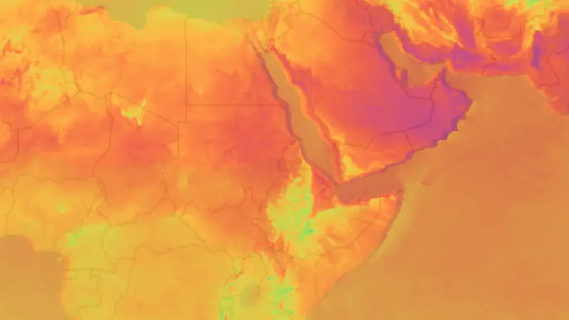 Temperature weather map