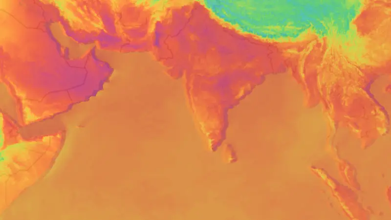 Temperature weather map