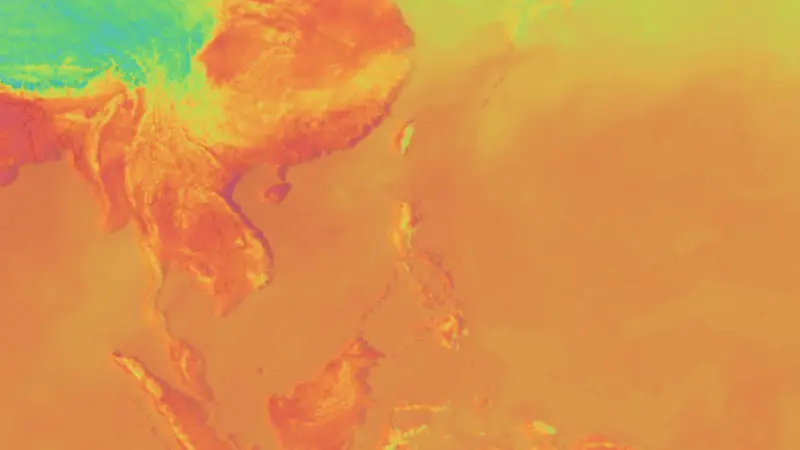 Temperature weather map