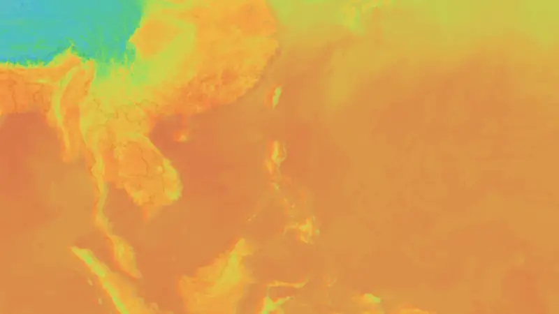 Temperature weather map