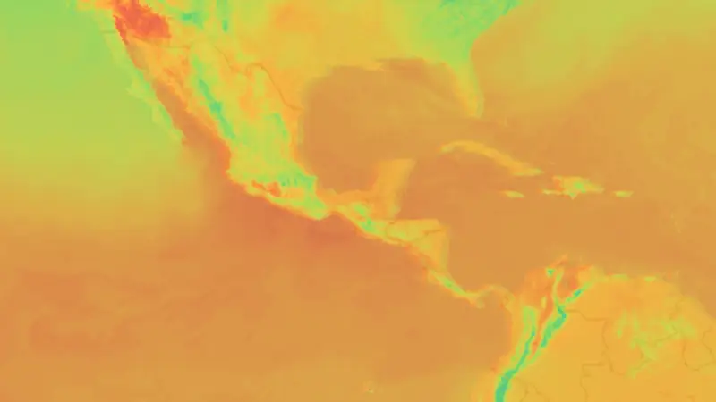 Temperature weather map