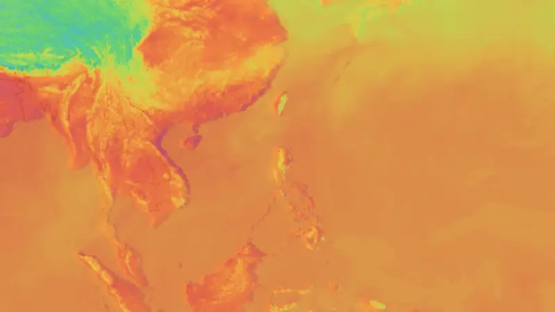 Temperature weather map