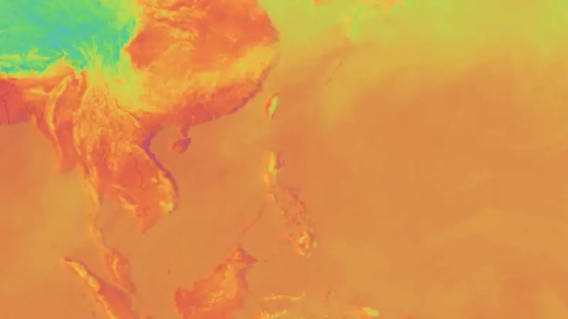 Temperature weather map