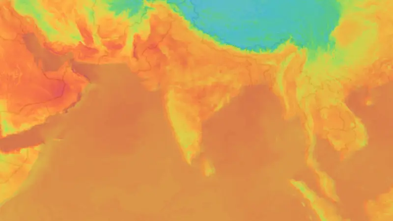 Temperature weather map