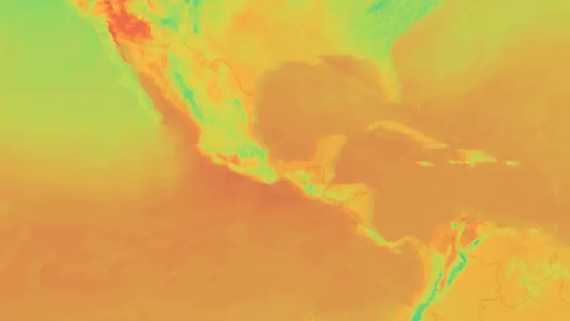 Temperature weather map