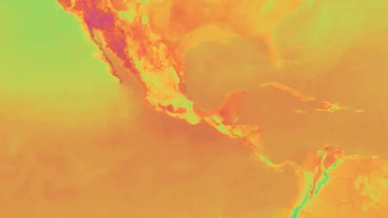 Temperature weather map