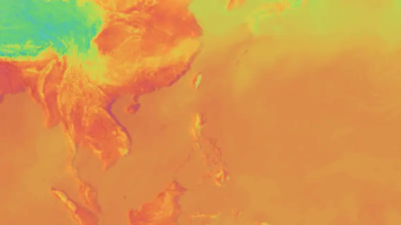 Temperature weather map