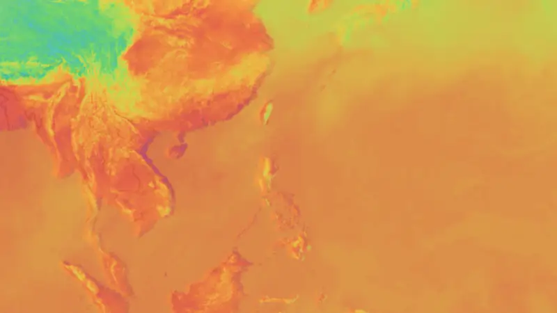 Temperature weather map