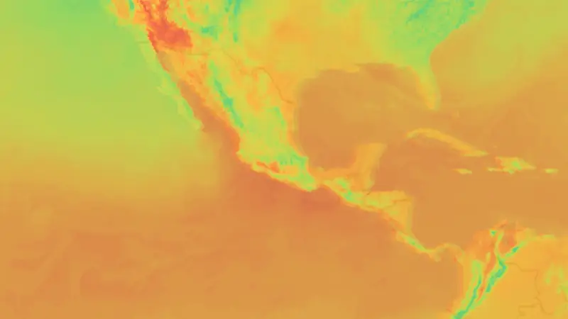 Temperature weather map