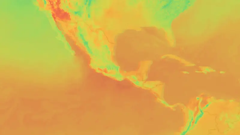 Temperature weather map