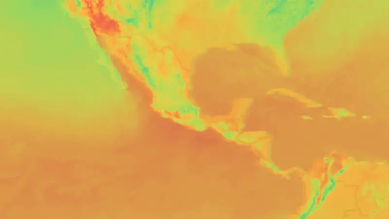 Temperature weather map