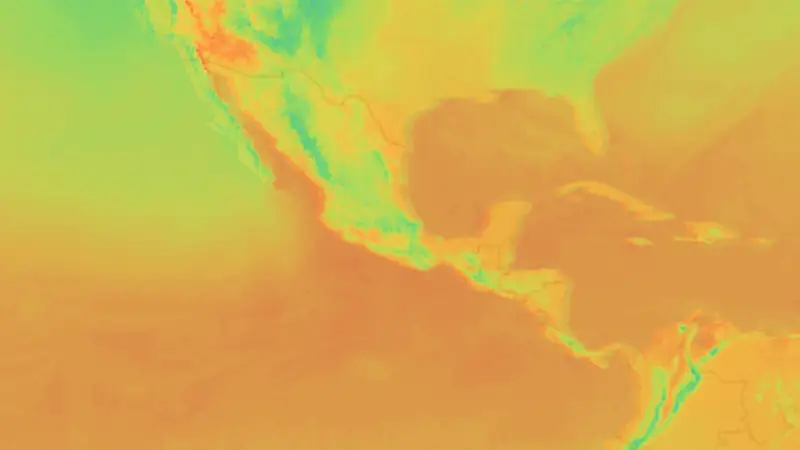 Teplota weather map