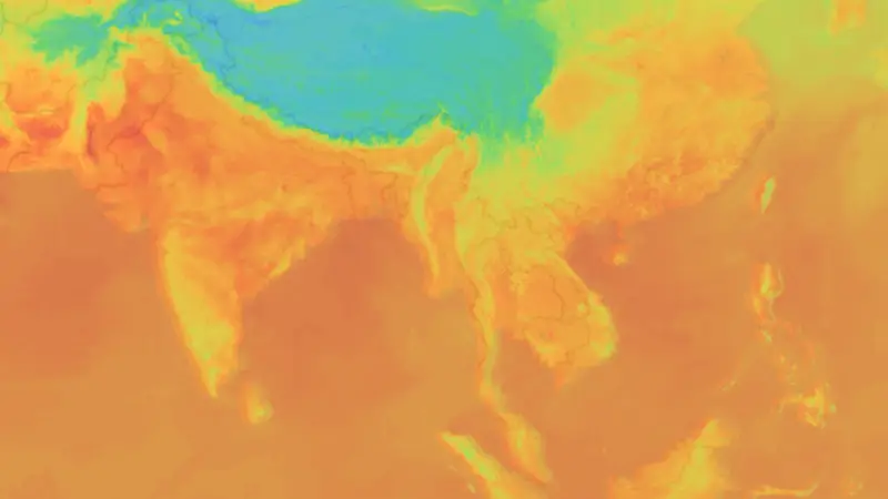 Temperature weather map