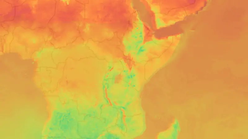 Temperature weather map