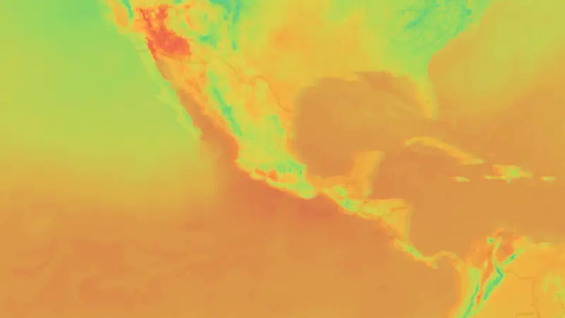 Temperature weather map