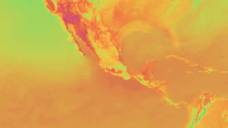 Temperature weather map