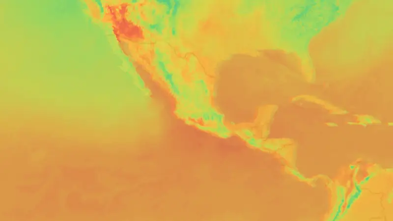 Temperature weather map