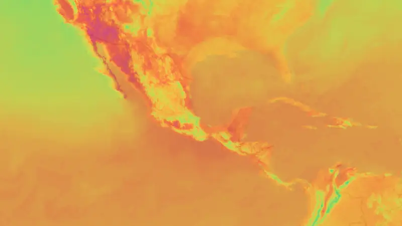 Temperature weather map
