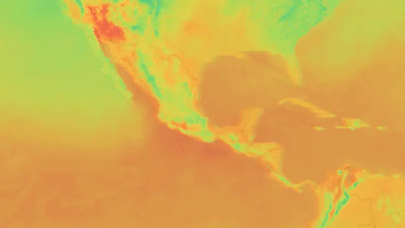 Temperature weather map